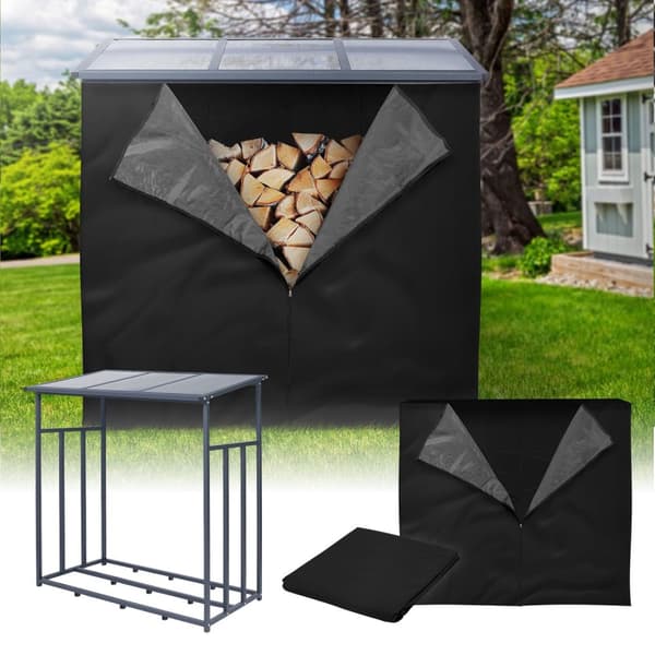 ML-Design Metal Fuloling Hylly Anthracite XXL 185 x 70 x 185 cm, polttopuut saaliit ulkona, puutarha takka puutaso 2,3 m³, Puu Line Pinoaminen Tuki