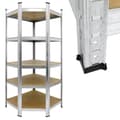 Miniatyrbild 7 av 10: ECD Germany Regalsystem 3-delat set; 2 lagerhyllor 180x90x40 cm med hörnhylla 180x70x40 cm; galvaniserade metallhyllor med 15 hyllplan av MDF-trä;