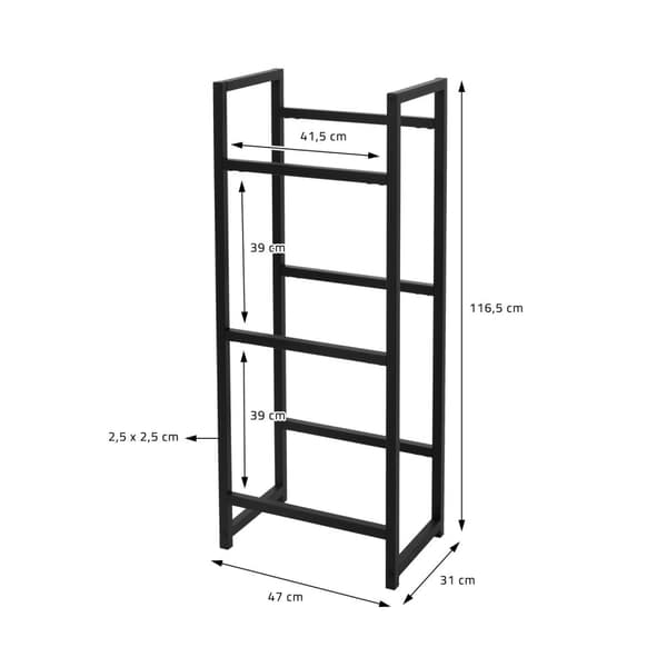 Reol til drikkevarekasser 3 kasser 47x31x116,5 cm antracit stål ML design