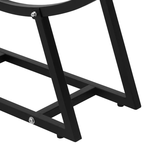Polttopuuteline 55x94x21 cm musta metalli ML design