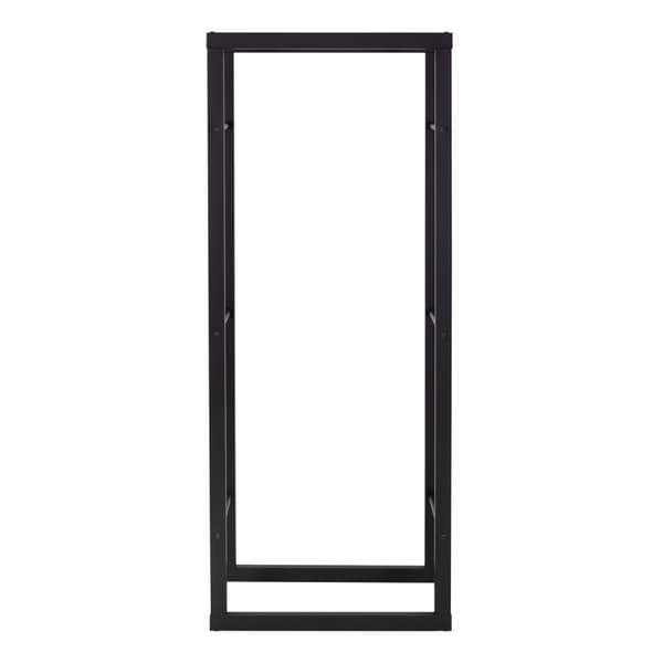 Polttopuuteline 60x150x25 cm musta metalli ML design