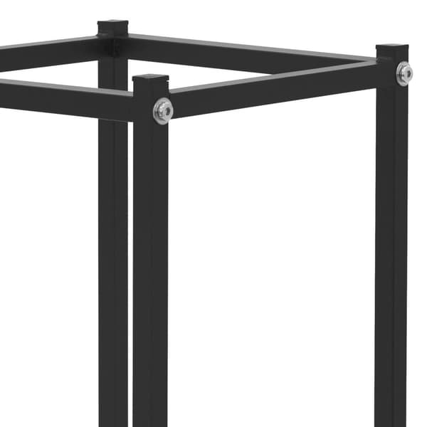 Brændereol 33x115x33 cm sort metal ML-design