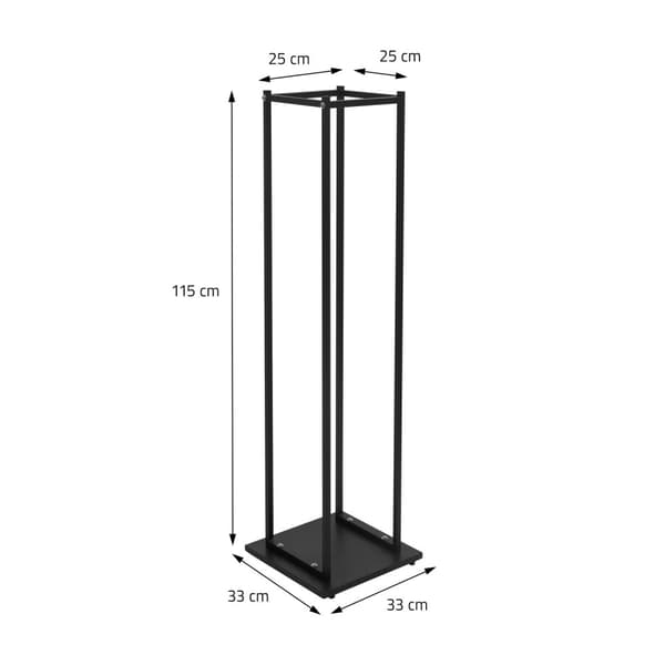 Brændereol 33x115x33 cm sort metal ML-design