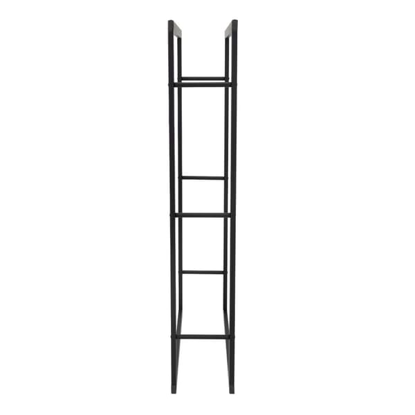 Brændereol 40x150x25 cm sort metal ML-design