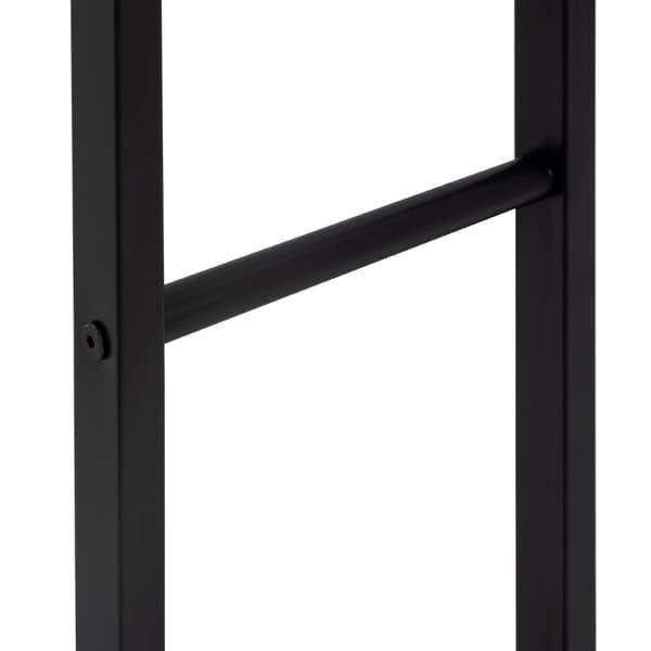 Brændereol 40x150x25 cm sort metal ML-design