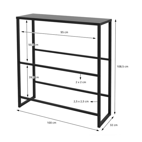 Reol til drikkevarekasser 6 kasser 100x32x108,5 cm antracit stål ML design