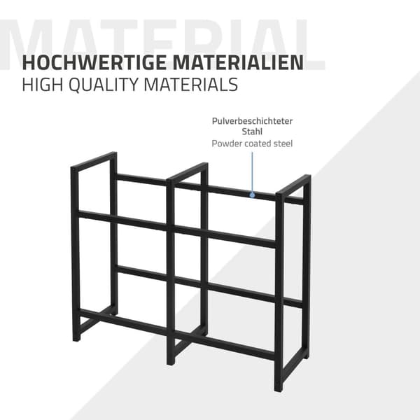 Dryckesbackställ 4 backar 91x31x75,5 cm antracit stål ML design