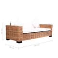 Miniatyrbillede 5 af 5: vidaXL 3-personers sofa naturlig rattan