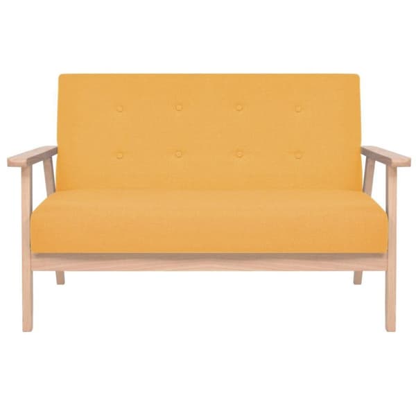 vidaXL sofasæt i 2 dele stof gul