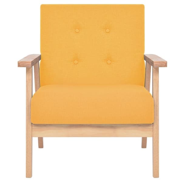 vidaXL sofasæt i 2 dele stof gul
