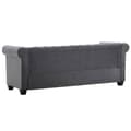 Miniatyrbillede 6 af 10: vidaXL 3-personers chesterfieldsofa fløjlsbeklædning 199 x 75 x 72 cm grå