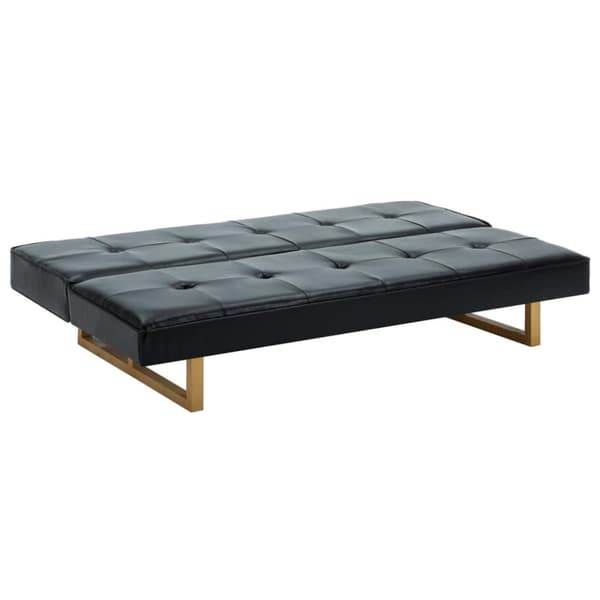 vidaXL sovesofa kunstlæder sort