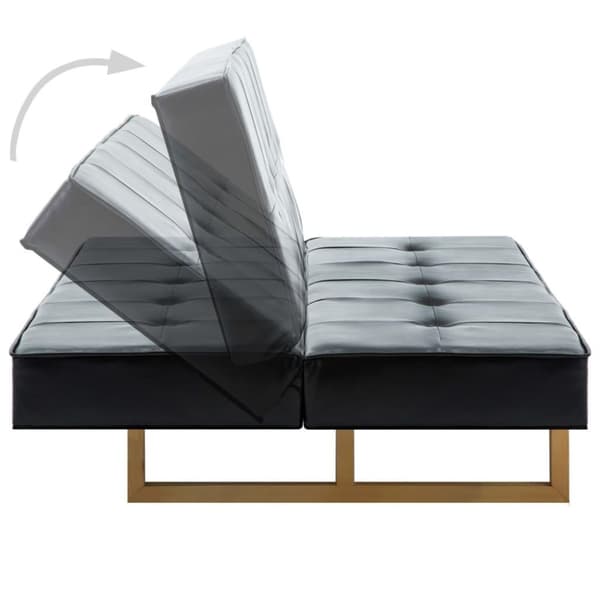 vidaXL sovesofa kunstlæder sort