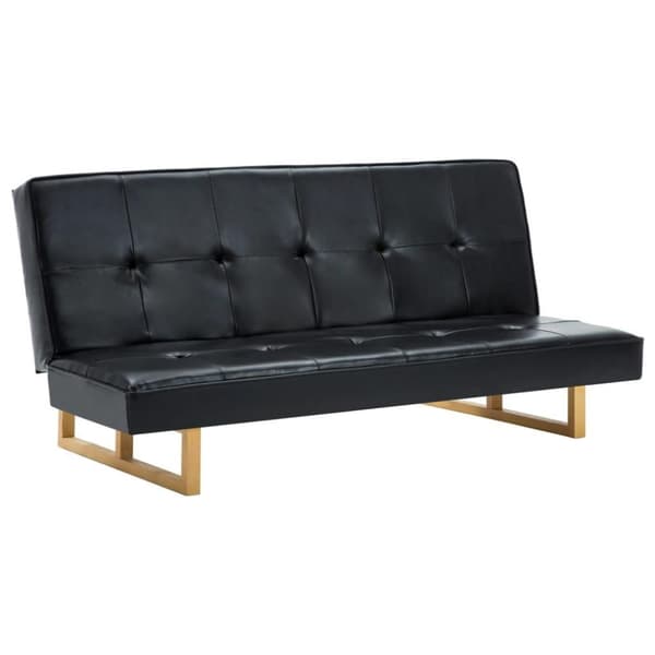 vidaXL sovesofa kunstlæder sort