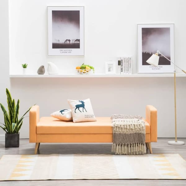 vidaXL Soffa tyg orange