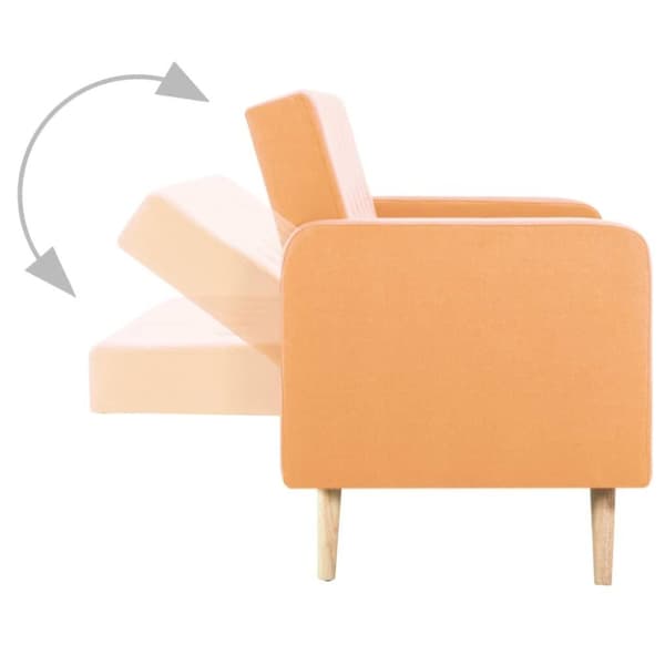 vidaXL Soffa tyg orange