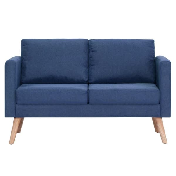 vidaXL 2-personers sofa i stof blå