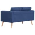 Miniatyrbillede 5 af 10: vidaXL 2-personers sofa i stof blå