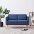 Miniatyrbillede 9 af 10: vidaXL 2-personers sofa i stof blå