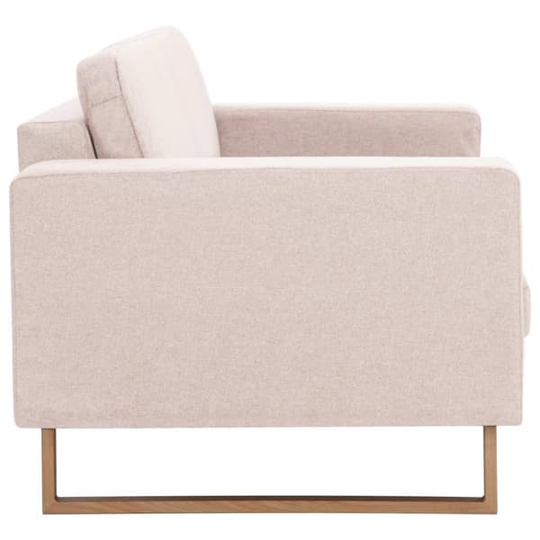 vidaXL 3-personers sofa i stof cremefarvet