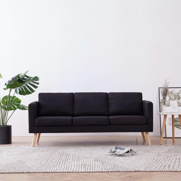 vidaXL 3-personers sofa i stof sort