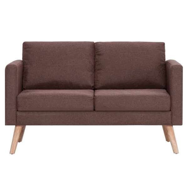 vidaXL 2-personers sofa i stof brun