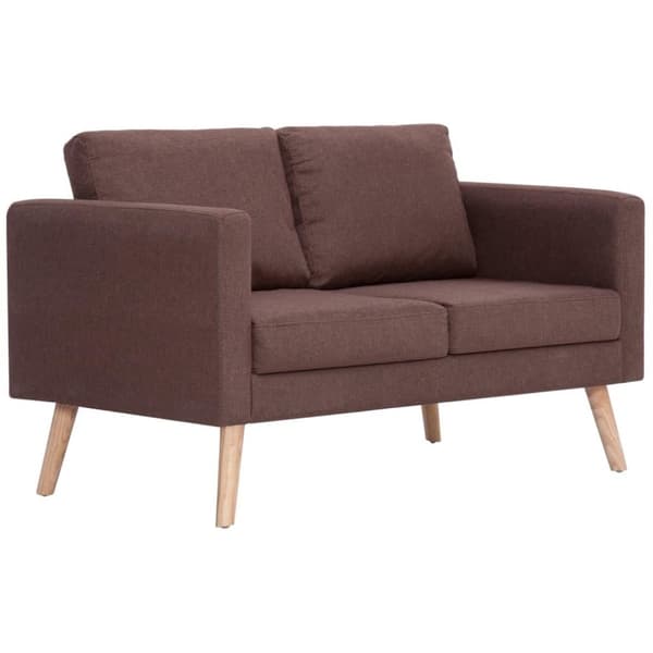 vidaXL 2-personers sofa i stof brun