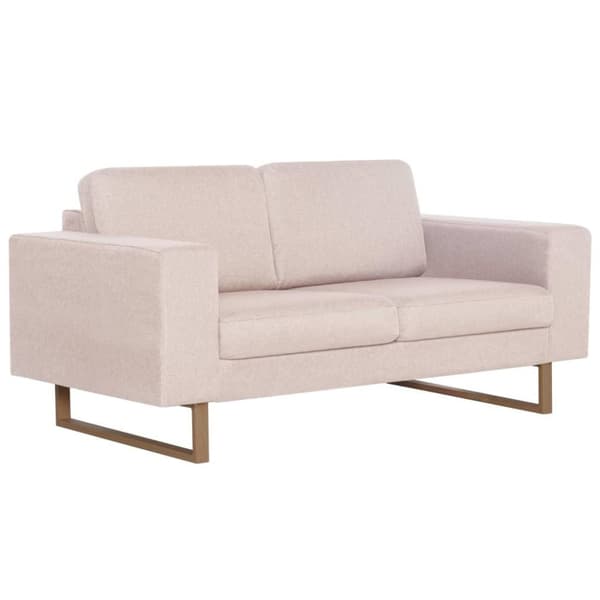 vidaXL sofasæt i 2 dele stof cremefarvet
