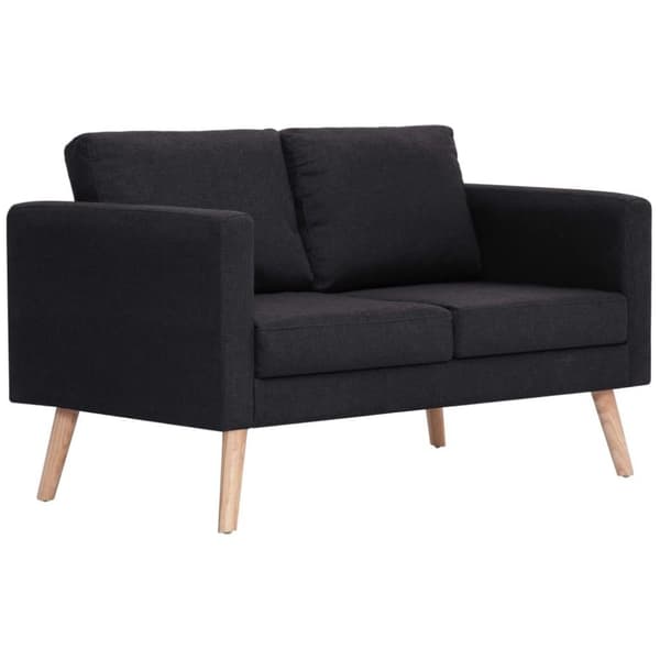 vidaXL sofasæt i 2 dele stof sort