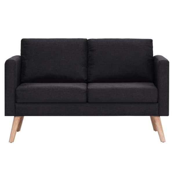 vidaXL sofasæt i 2 dele stof sort