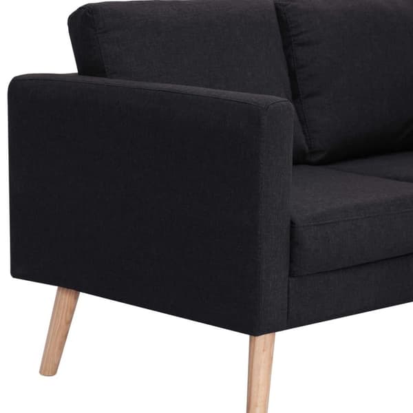 vidaXL sofasæt i 2 dele stof sort