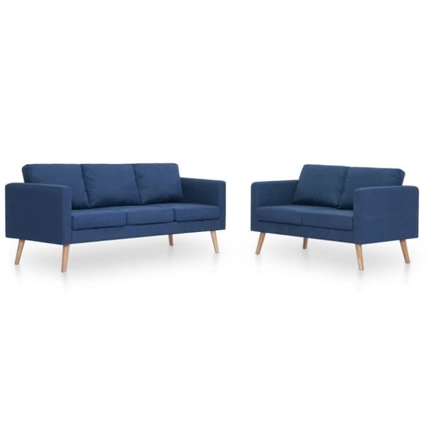 vidaXL sofasæt i 2 dele stof blå