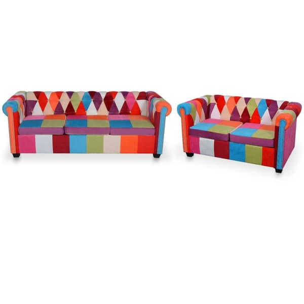 vidaXL chesterfield-sofaer 2 stk. stof
