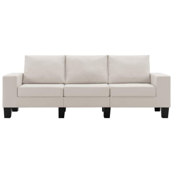 vidaXL 3-personers sofa stof cremefarvet