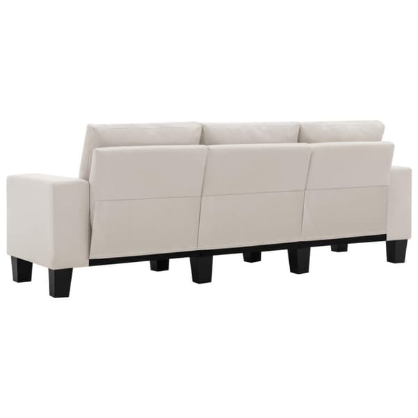 vidaXL 3-personers sofa stof cremefarvet