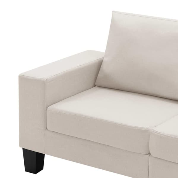 vidaXL 3-personers sofa stof cremefarvet