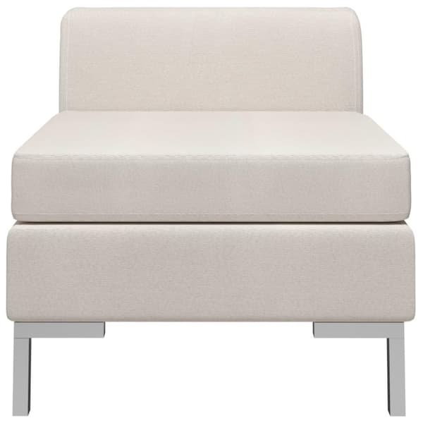 vidaXL midtersektion til sofa med hynde stof cremefarvet