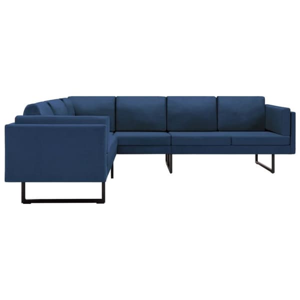 vidaXL hjørnesofa stof blå