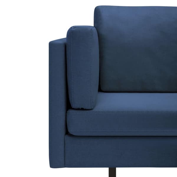vidaXL hjørnesofa stof blå