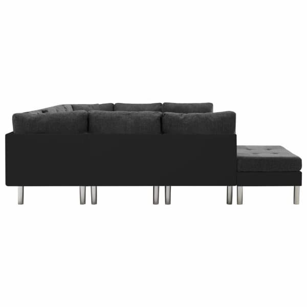 vidaXL Soffa konstläder svart