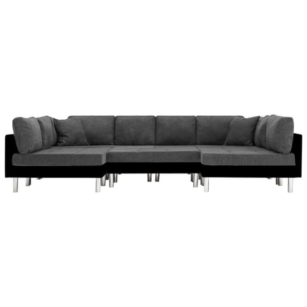 vidaXL Soffa konstläder svart