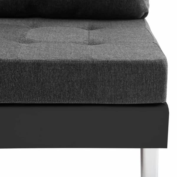 vidaXL Soffa konstläder svart