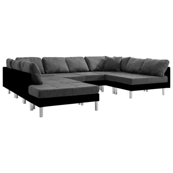 vidaXL Soffa konstläder svart