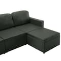 Miniatyrbillede 9 af 11: vidaXL 3-personers sovesofa modulær kunstlæder grå