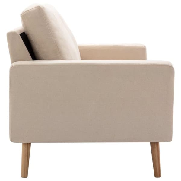 vidaXL 2-personers sofa stof cremefarvet