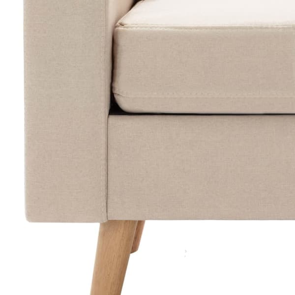 vidaXL 2-personers sofa stof cremefarvet