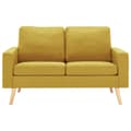 Miniatyrbillede 3 af 9: vidaXL 2-personers sofa stof gul