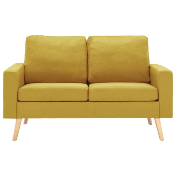 vidaXL 2-personers sofa stof gul