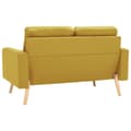 Miniatyrbillede 5 af 9: vidaXL 2-personers sofa stof gul