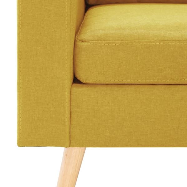 vidaXL 2-personers sofa stof gul